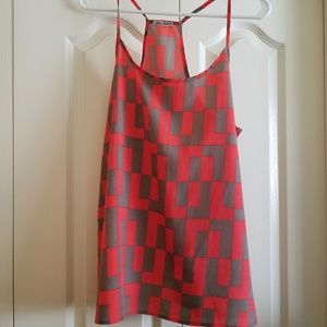 Racerback blouse tank
